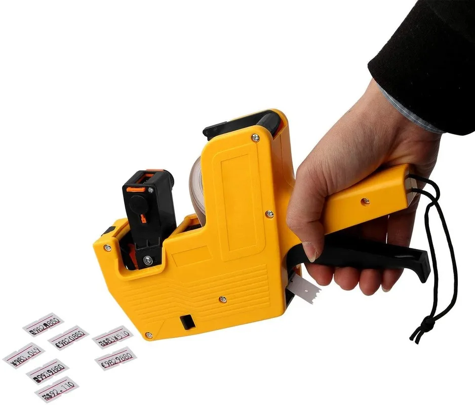 MX-5500 8 Digits EOS Handheld Price Tag Gun with 50 White Labels and 1 Ink Labels Machine Kit