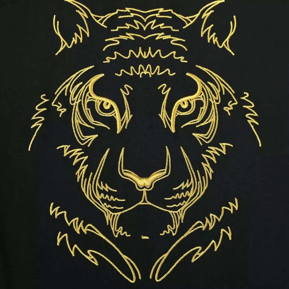 Xiaomi MIKEBOY fashion Embroidered tiger head T-shirt Comfortable and cool summer men Leisure sport embroidery Short sleeve