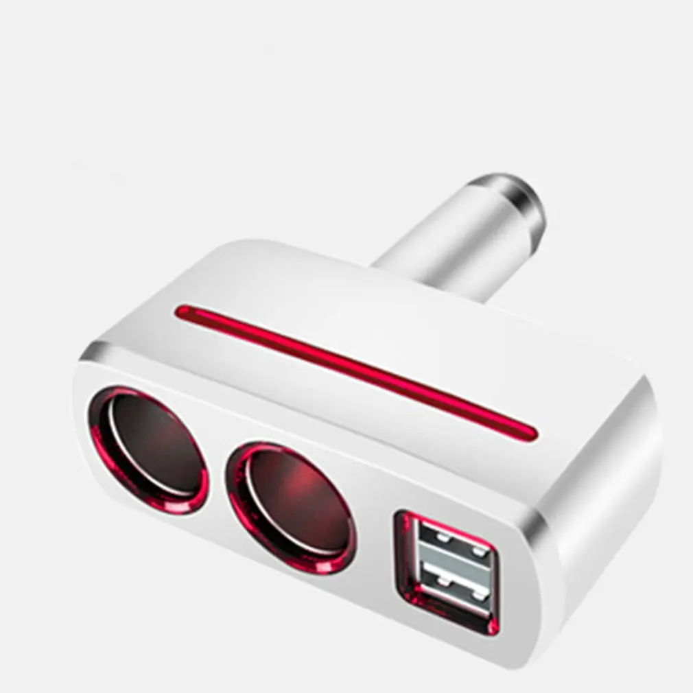 Белый 3.1A двойной USB адаптер для автомобильного прикуривателя розетки автомобильное USB зарядное устройство с светодиодный Универсальный Авто прикуриватель разветвитель - Название цвета: Белый
