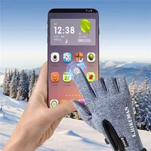 Зимние лыжные перчатки для уличной езды спортивный с полными пальцами на молнии Силиконовые Нескользящие перчатки интегрированные силиконовые Нескользящие перчатки 30S18