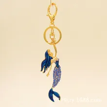 Русалка креативный брелок автомобильный подвесной орнамент xiang zuan bao Пакет кулон корейский стиль металлические брелки производители