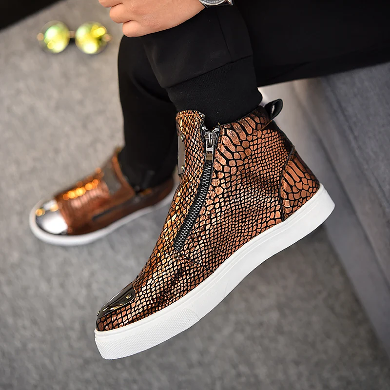 Высококачественная Мужская Вулканизированная обувь; модные роскошные кожаные кроссовки для мужчин; дышащая мужская обувь с высоким берцем; повседневная мужская обувь; Mannen Schoenen
