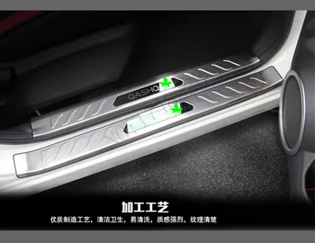 

stainless steel Rear Bumper Car door cover inside and outside door sill plate For Nissan Qashqai J11 2016-2018 Car Styling