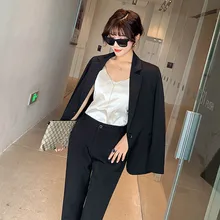 ##Special Price Fashion professional women's suit pants suit large size XL-5XL Aew autumn slim jacket suit female Wild trousers Two-piece set ##Special Price Fashion professional women's suit pants suit large size XL-5XL Aew autumn slim jacket suit female Wild trousers Two-piece set