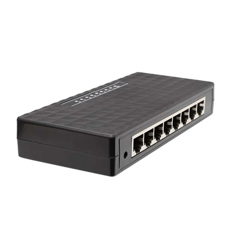 Сеть самоадаптацией 8 Порты и разъёмы полный дуплекс Gigabit Ethernet переключатель настольный домашний концентратор RJ45 Gigabit LAN прочный неуправляемый 1000 Мбит/с разветвитель