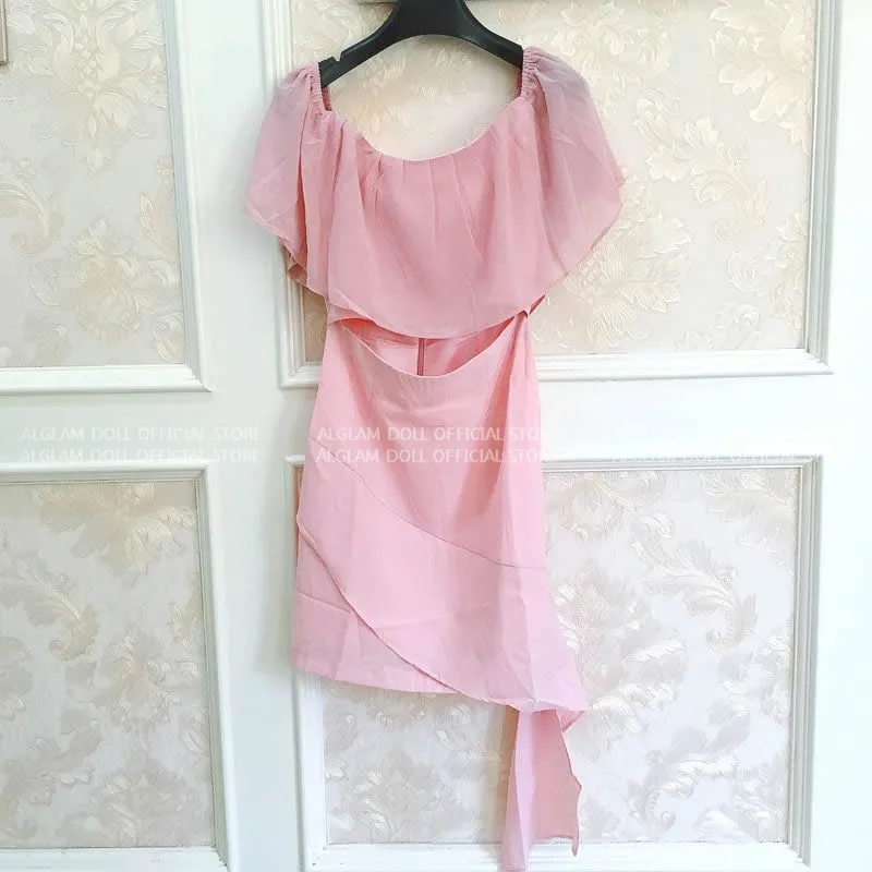 Летнее шифоновое платье с вырезом лодочкой в стиле пэтчворк, сексуальное женское платье мини бодикон, необычное розовое вечернее платье