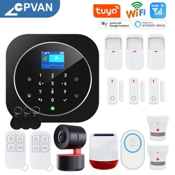 CPVAN Wireless Smart GSM Home Security Alarm System Tuya APP Control House Burglar Detector Sensor Device Sistema de alarmas
