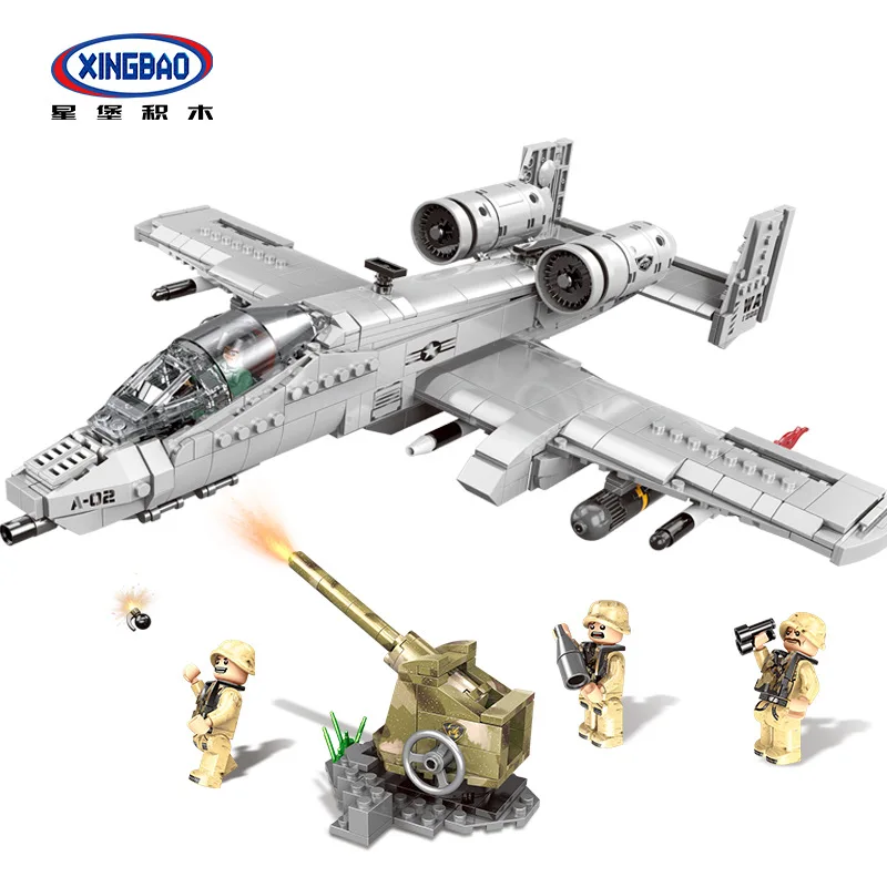 

XINGBAO Building Blocks A10 Warplanes 06022 across the Battlefield Military Police Educational Assembled Assembly Special Forces
