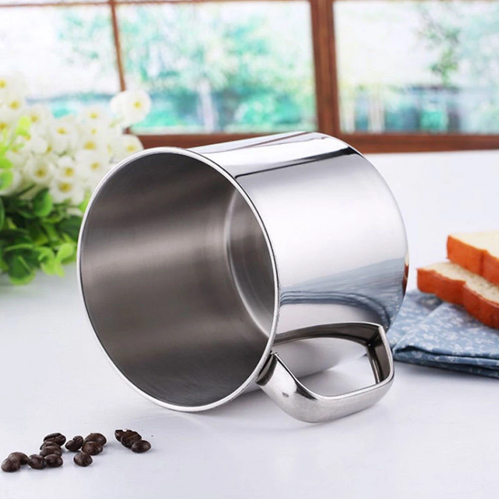 480ml Handle Stainless Steel Travel Camping Coffee Tea Mug