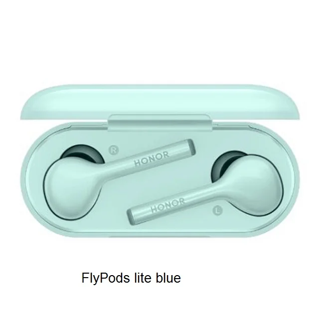 Оригинальные беспроводные наушники huawei Honor Flypods Lite, водонепроницаемые, IP54, Bluetooth 4,2, управление, Беспроводная зарядка - Цвет: FlyPods lite blue