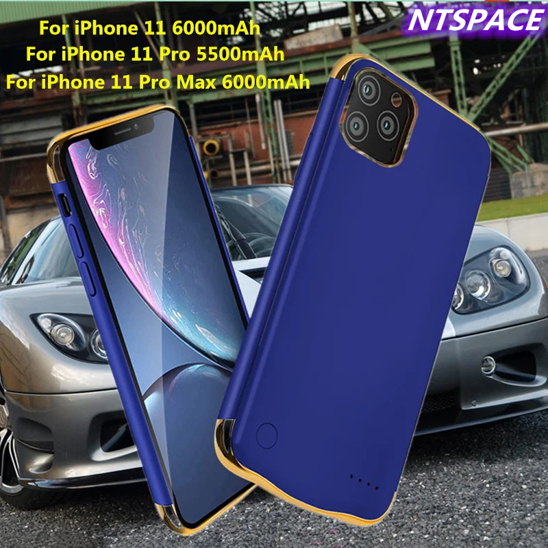 Портативный чехол для аккумулятора для iPhone 11 Pro Max, чехол для зарядного устройства, ультра тонкий внешний аккумулятор, противоударный чехол для iPhone 11 Pro, чехол для питания