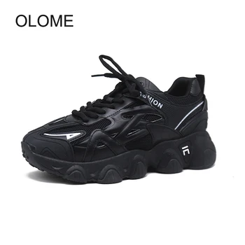 

Spring Fashion Brand Shoes Women Thick Bottom Footware Lady Leisure Chunky Sneakers Breathable Female Casual Trainers Platform