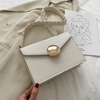 

Women's 2020 Popular New Fashion Messenger Bag Summer Crocodile Square Sling Bag