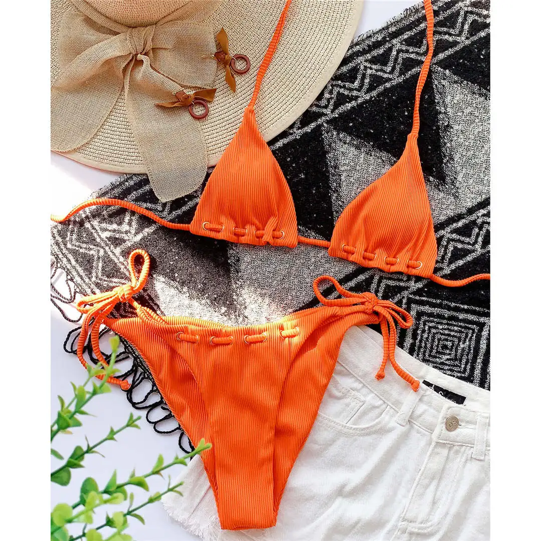 2020 Halter Leopard Bikini Women Swimwear Female Swimsuit Two-pieces Bikini set Brazilian Bather Bathing Suit Swim Lady V2452