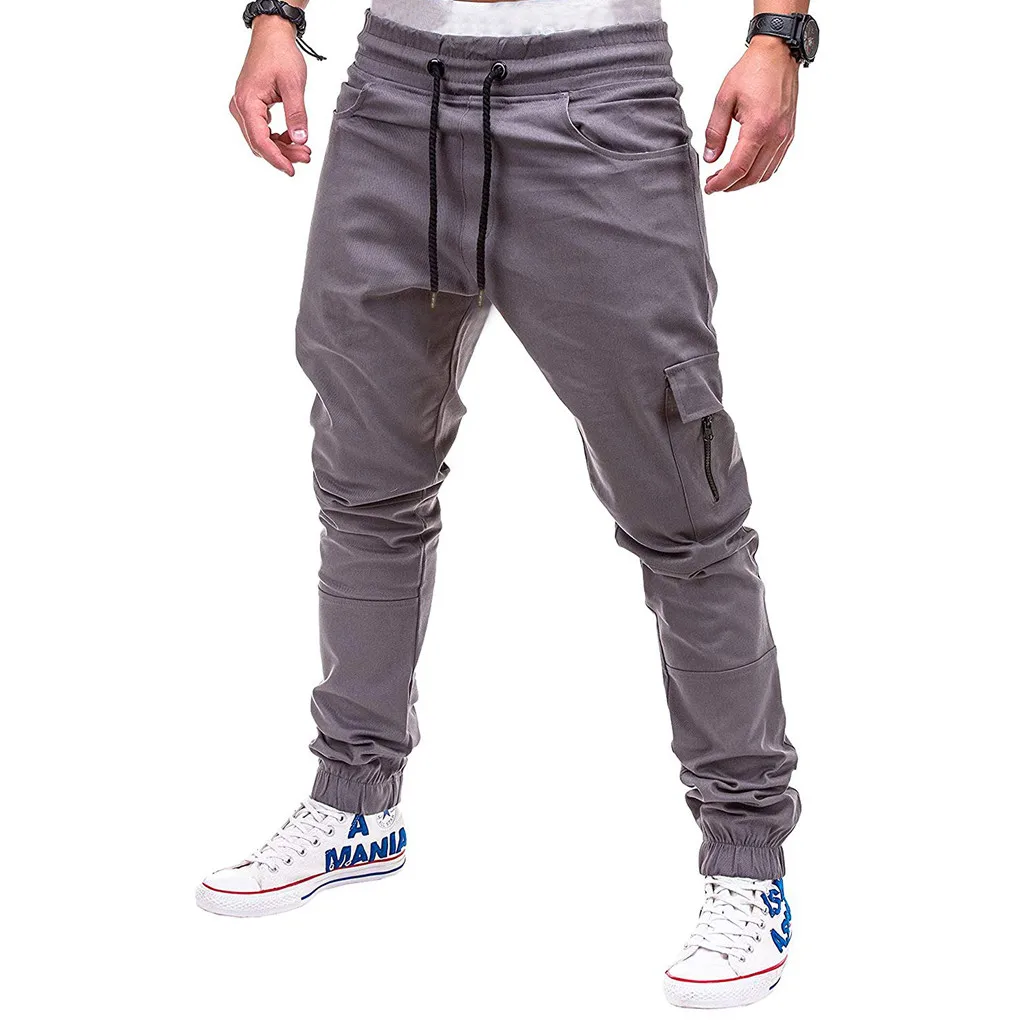 Модные мужские повседневные спортивные брюки, облегающие одноцветные брюки для бега, бегунов, спортивные штаны для бега m827