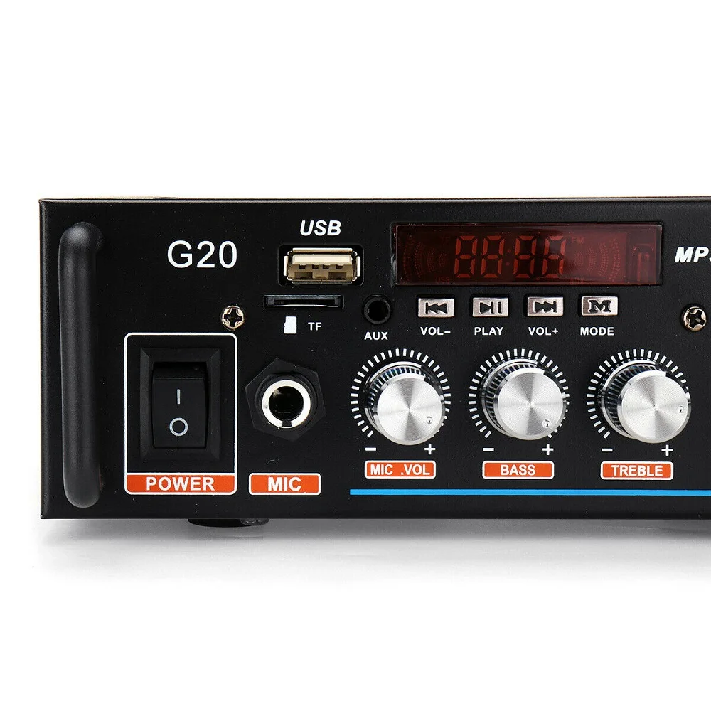 600 Вт, 220 В, 12 В, USB, bluetooth, Hi-Fi, стерео аудио усилитель мощности, пульт дистанционного управления для автомобиля, домашний аудио, USB флэш-диск, радио
