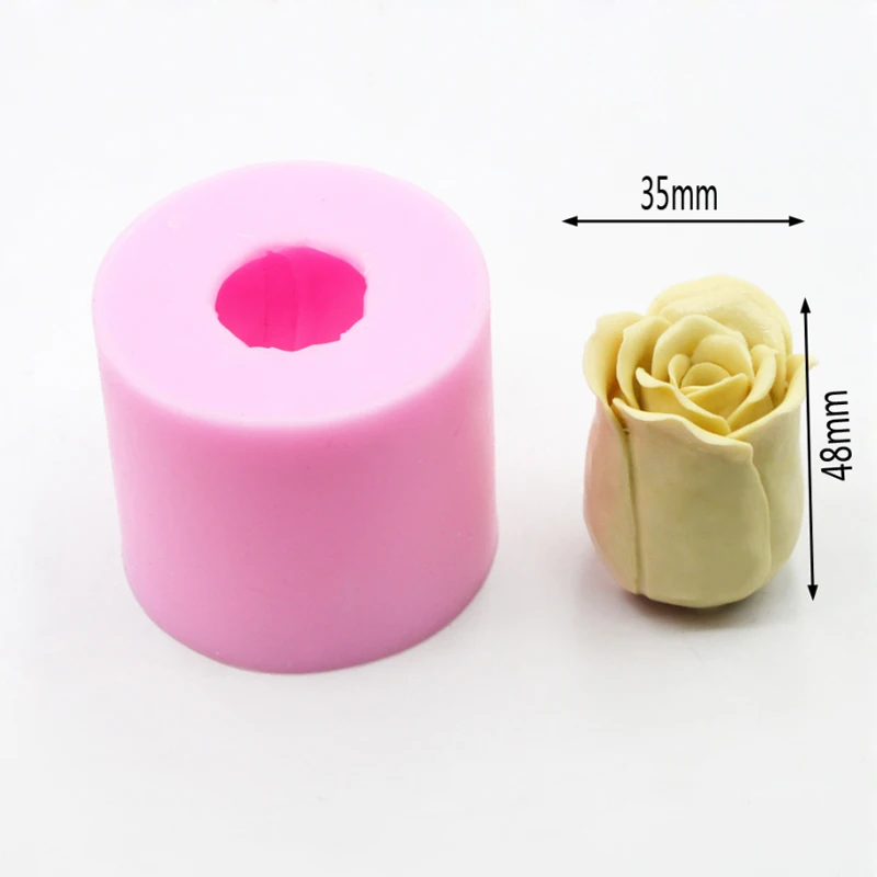 

Small Rose Bud Silicone Soap Form Mold for Handmade Cookie Decorating Tool Diy Cake Fondant Mould Clay Baking Mold Gumpaste Fimo