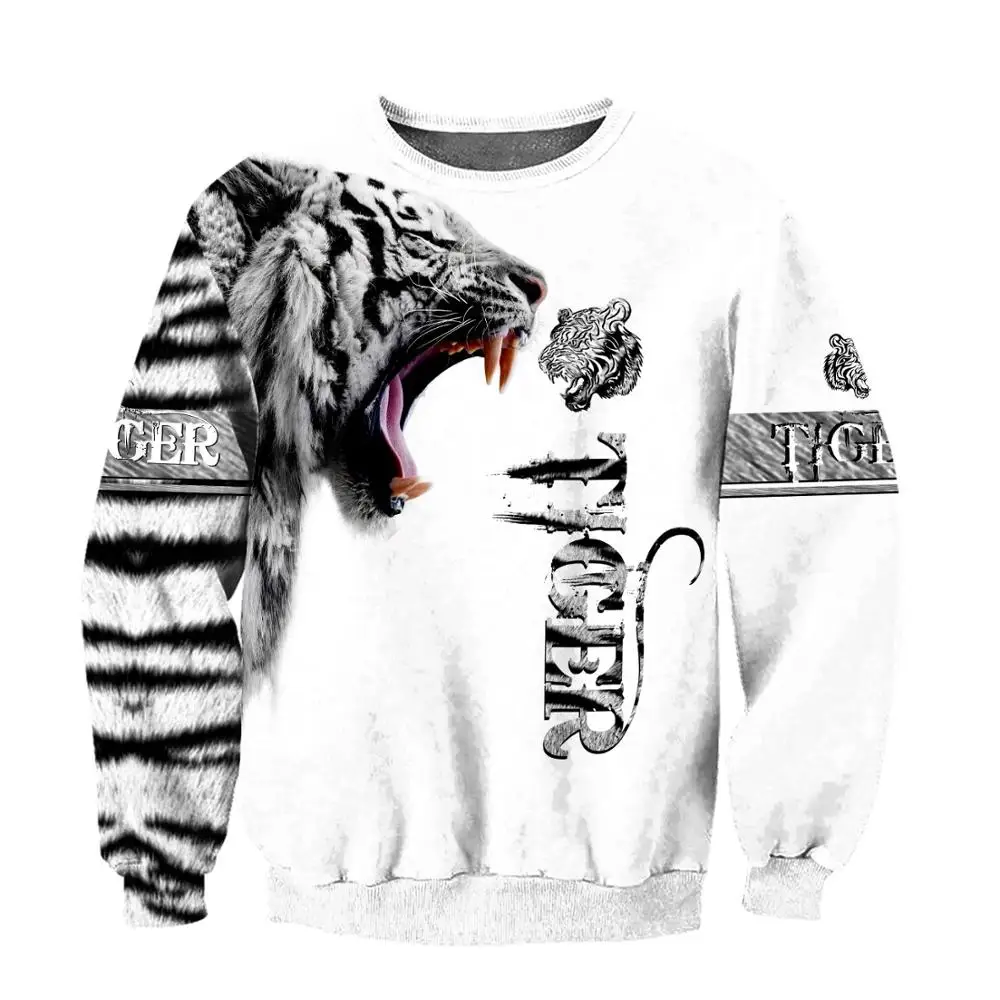 HK Army Skull Pull Over Hooded Sweatshirt - Tiger Stripe