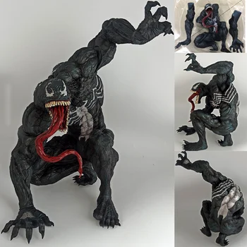 

34cm Venom Figure Squatting Battle Version Statue Venom PVC Action Figure Toy