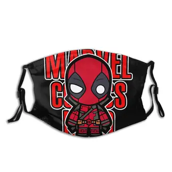 

Deadpool Reusable Face Mask Marvel's The Avengers Anti Bacterial Dustproof Mask With Filters Protection Mask Respirator Muffle