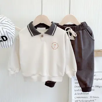 

2020 new cotton boy clothes suit baby spring clothes fashion jacket pants baby suit boy Polo shirt two-piece suit