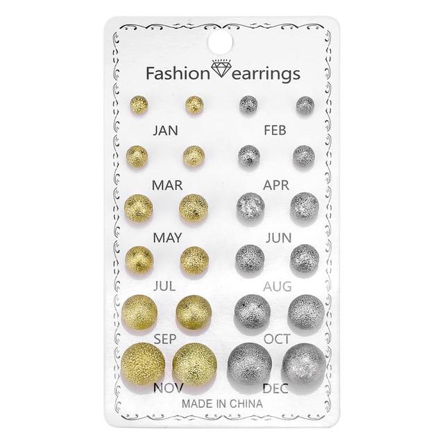 pairs/set Crystal Fashion Earrings Set Women Jewelry Accessories Piercing Ball Stud Earring kit Bijouteria brincos New 2021