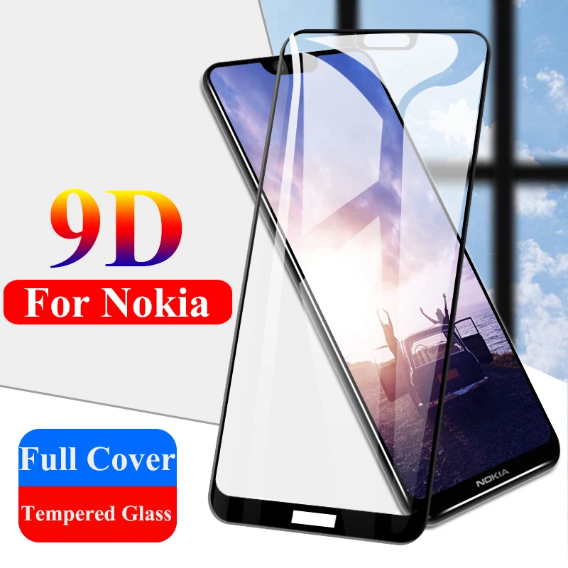 9D HD твердое закаленное стекло для Nokia 4 2 3 5 1 Plus Защитное X5 Защитная пленка экрана |