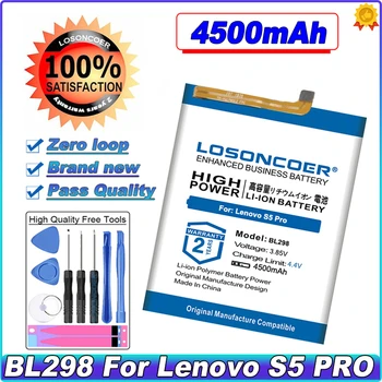 LOSONCOER 4500mAh BL298 Battery 1ICP4/6681 For Lenovo S5 Pro S5Pro L58091 Mobile Phone Battery