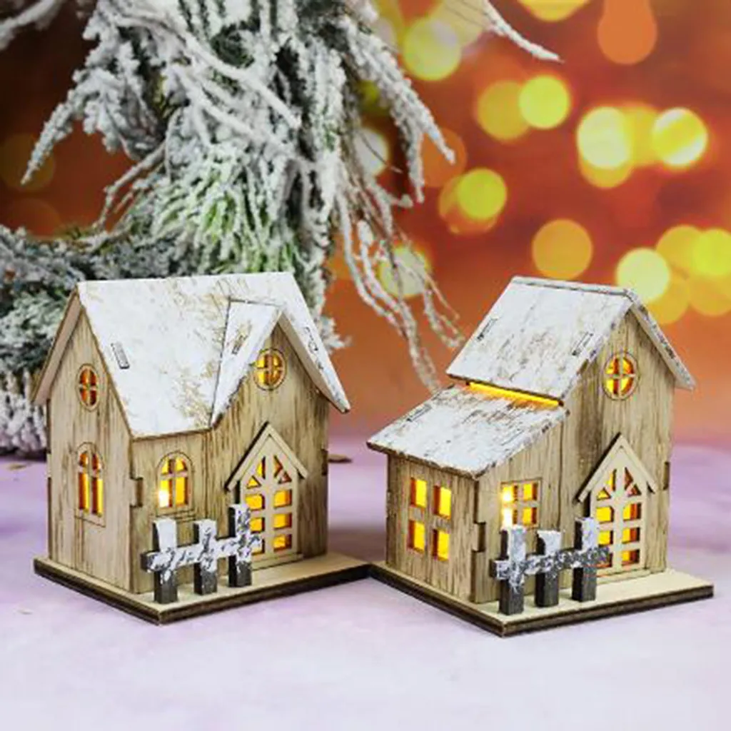 Рождественские огни полимерная миниатюрная мебель для дома светодиодное