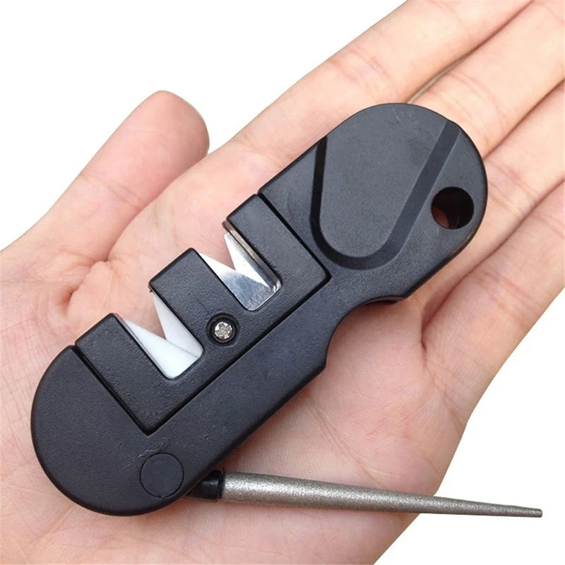 

4 In 1 Portable Outdoor Tool Three Stages Diamond Ceramic Sharpener Professional Multifunction Tungsten Steel Stone Sharpeners