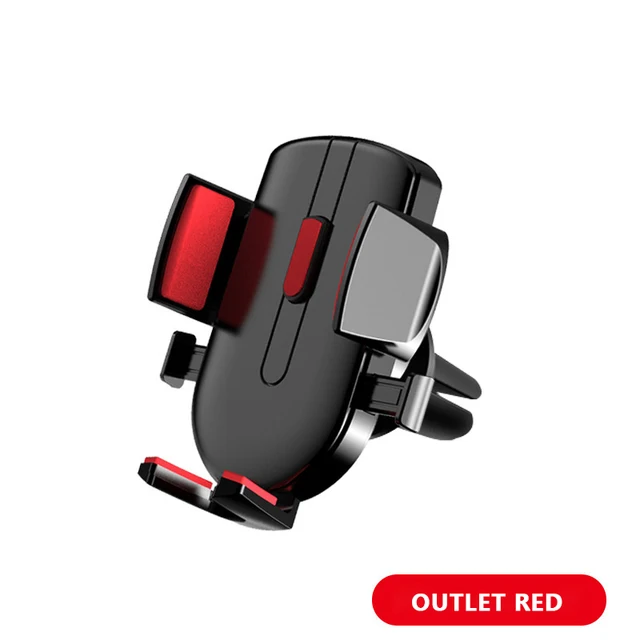 LISM Sucker Car Phone Holder Mobile Phone Holder Stand in Car No Magnetic GPS Mount Support For iPhone 12 11 Pro Xiaomi HUAWEI Red Air Vent Type