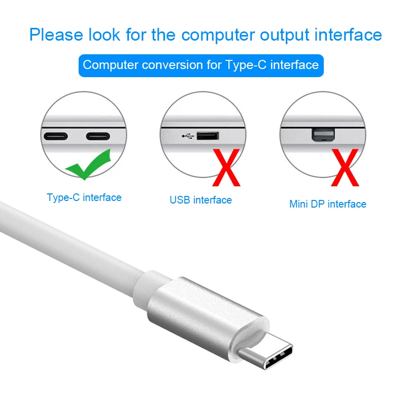 Адаптер типа C к Mini DP USBC порт дисплея USB 3 1 мини порту алюминиевый кабель