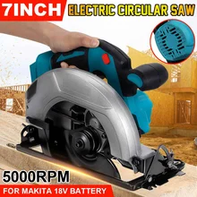 1000w 5000rpm elétrica circular viu 180mm ferramentas elétricas passagem poeira multifunções máquina de corte para makita 18v bateria