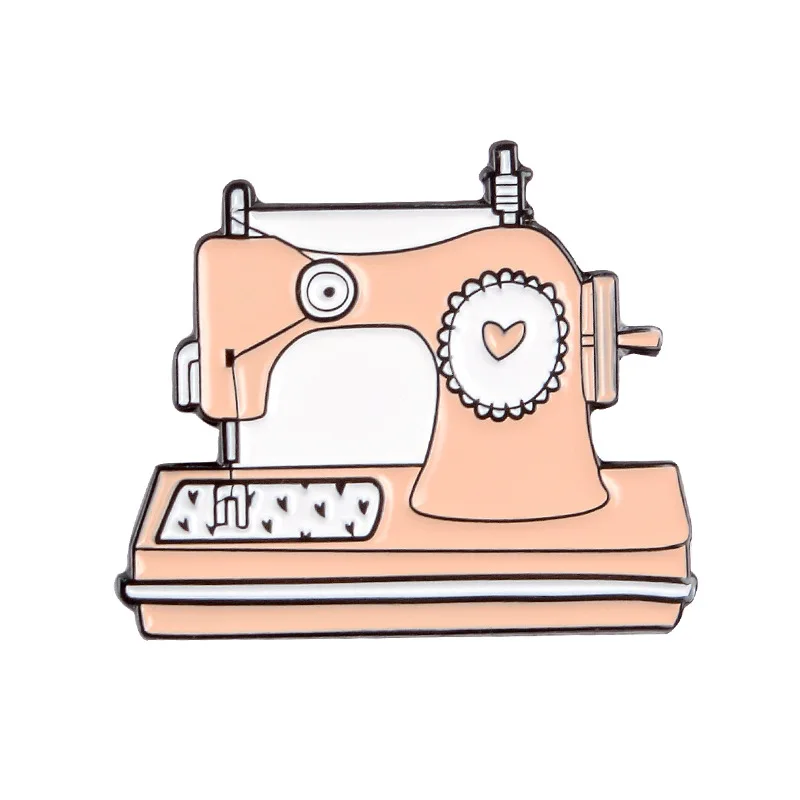Значки с героями мультфильмов милые теплые Швейные машины Броши для женщин креативные эмалированные булавки ювелирные изделия для портного рюкзака Сумки Аксессуары подарок