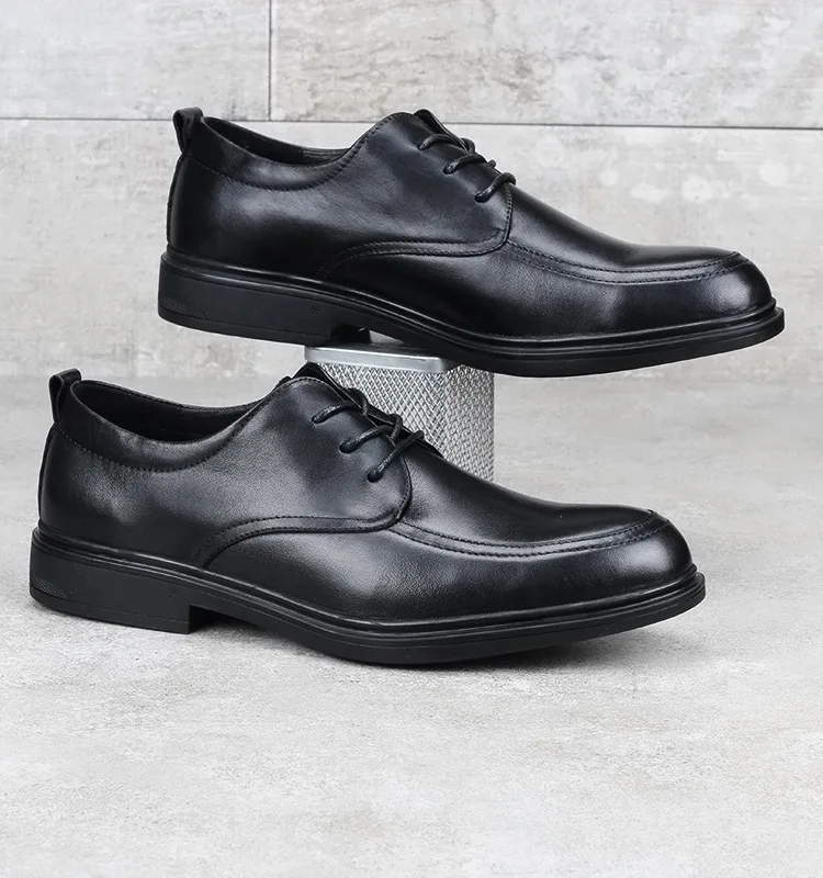 Мужская деловая модельная обувь на шнуровке из высококачественной натуральной кожи; Мужская официальная модельная обувь; сезон осень-зима; универсальная обувь из воловьей кожи в британском ретро-стиле