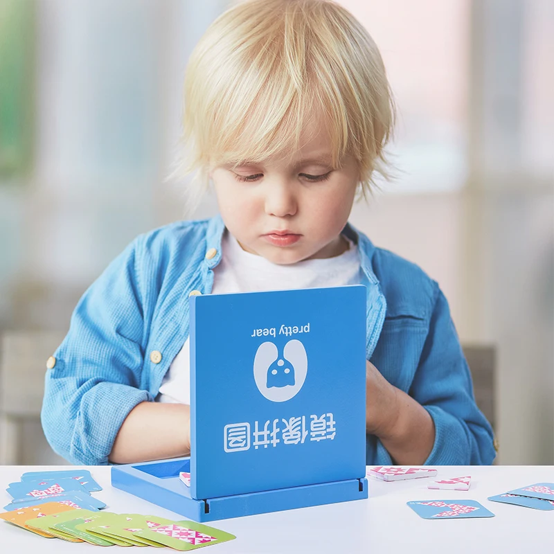  Montessori Educational Wooden Toys Mirror Imaging Puzzle Children Kids Education Sensory Toys Kinde - 4000242462588