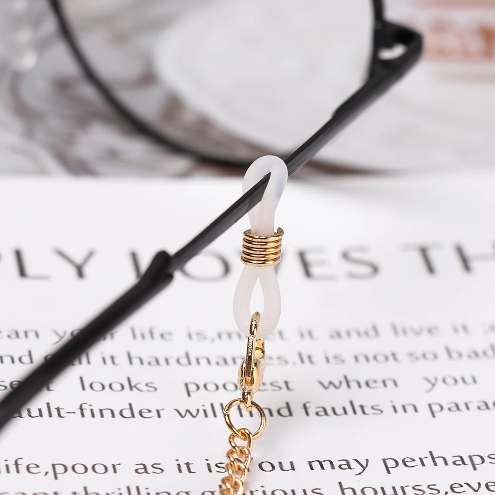 Новая мода металлический шнурок для очков очки в форме Подвеска очки цепочка ожерелье Нескользящие очки для чтения аксессуары