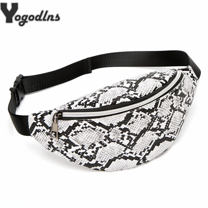

Retro Serpentine Chest Bag Mini Women's Purse Crossbody Bag Lady Belt Package Vintage Snake Skin Printed Waist Pack