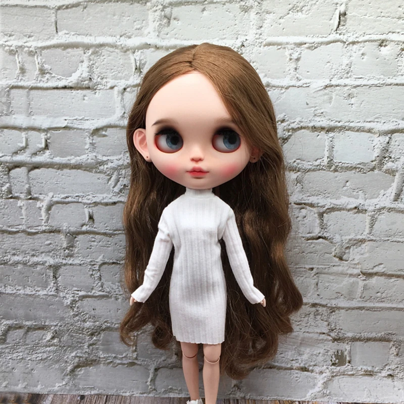 Длинный ребристый воротник новый дизайн Одежда для куклы Blyth Барби 1/6 Licca Azone OB24