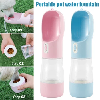 

Portable Pet Dog Bowls Water Bottle Travel Bowls Dog Cat Puppy Drinking Bottles Bowl Outdoor Pet Product Water Dispenser Feeder