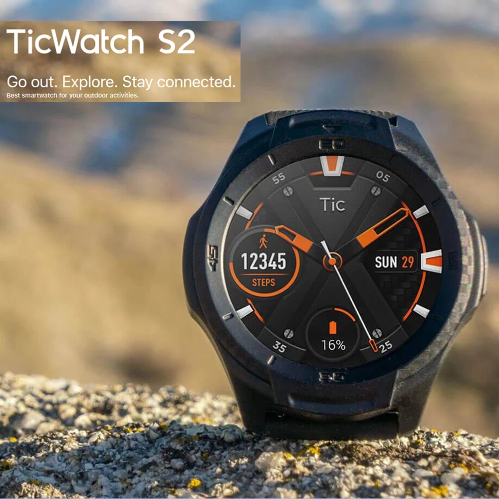 Xiaomi Ticwatch S2 Смарт-часы Android носить Bluetooth gps часы жизнь водонепроницаемый монитор сердечного ритма бег отслеживание Smartwatch