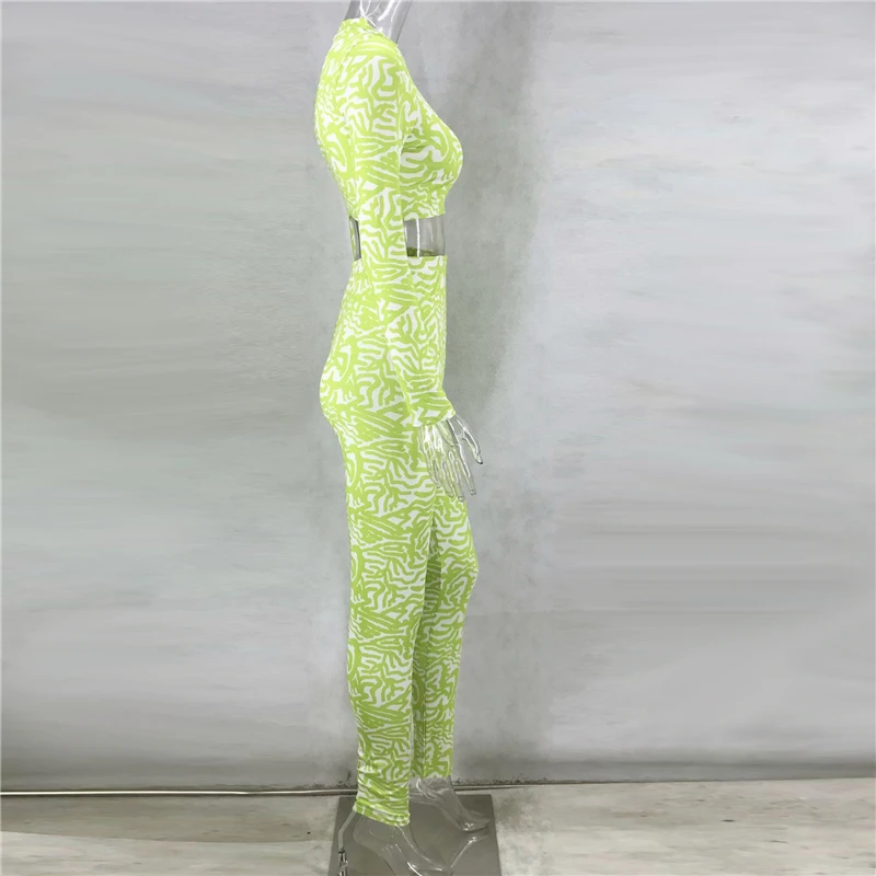 Женский костюм знаменитости NewAsia Garden, комплект из двух предметов с топом с длинными рукавами и длинными брюками, привлекательный коктейльный облегающий костюм-двойка, осень