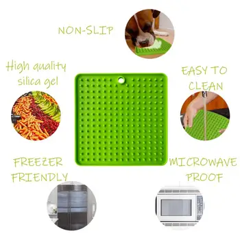 

Dog Cat Treat Mat Pet Calm Boredom Play Toy For Licking Yoghurt Runny Gravy Food Pad For Dog Puppies Interactive Feeder Toy