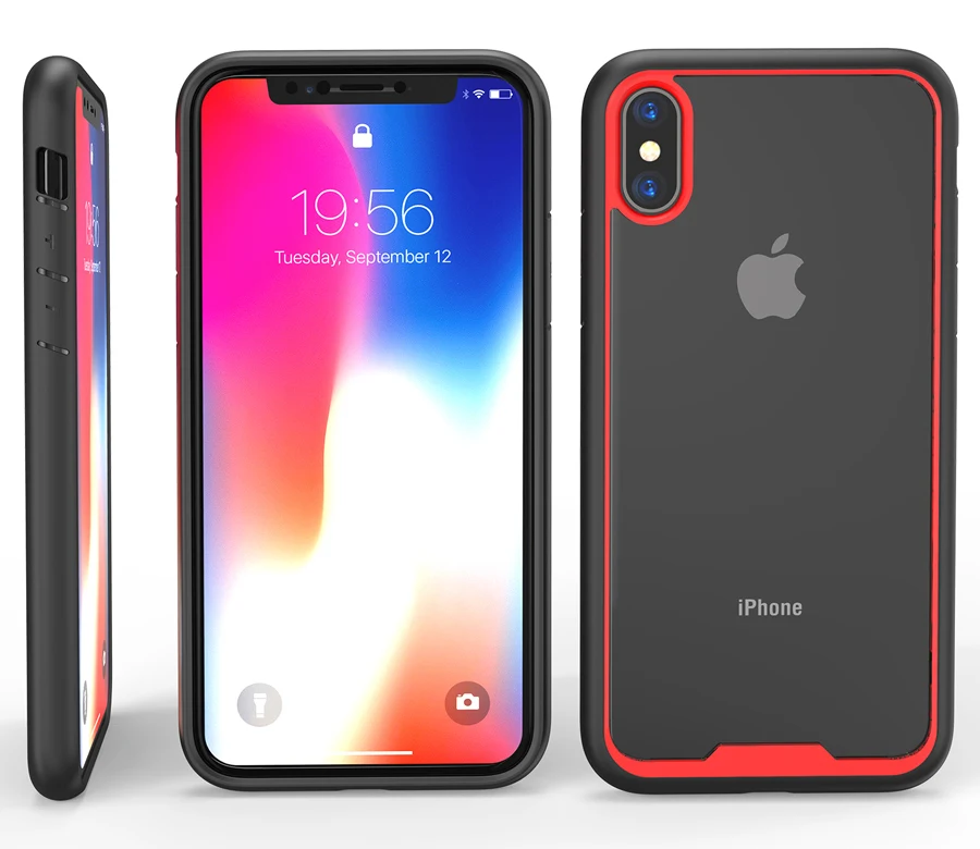 Для iPhone X XS Max XR 7 8 6 6s Plus чехлы из ТПУ бампер прозрачная задняя крышка защитный чехол Защита от падения царапин