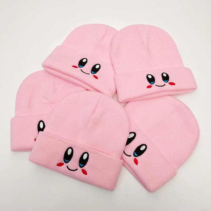 Anime Cartoon Cute Face Eyes Hat Cosplay Keep Warm Knitted Hat Unisex Adult Kids Cap Hip Hop Autumn Winter Gift