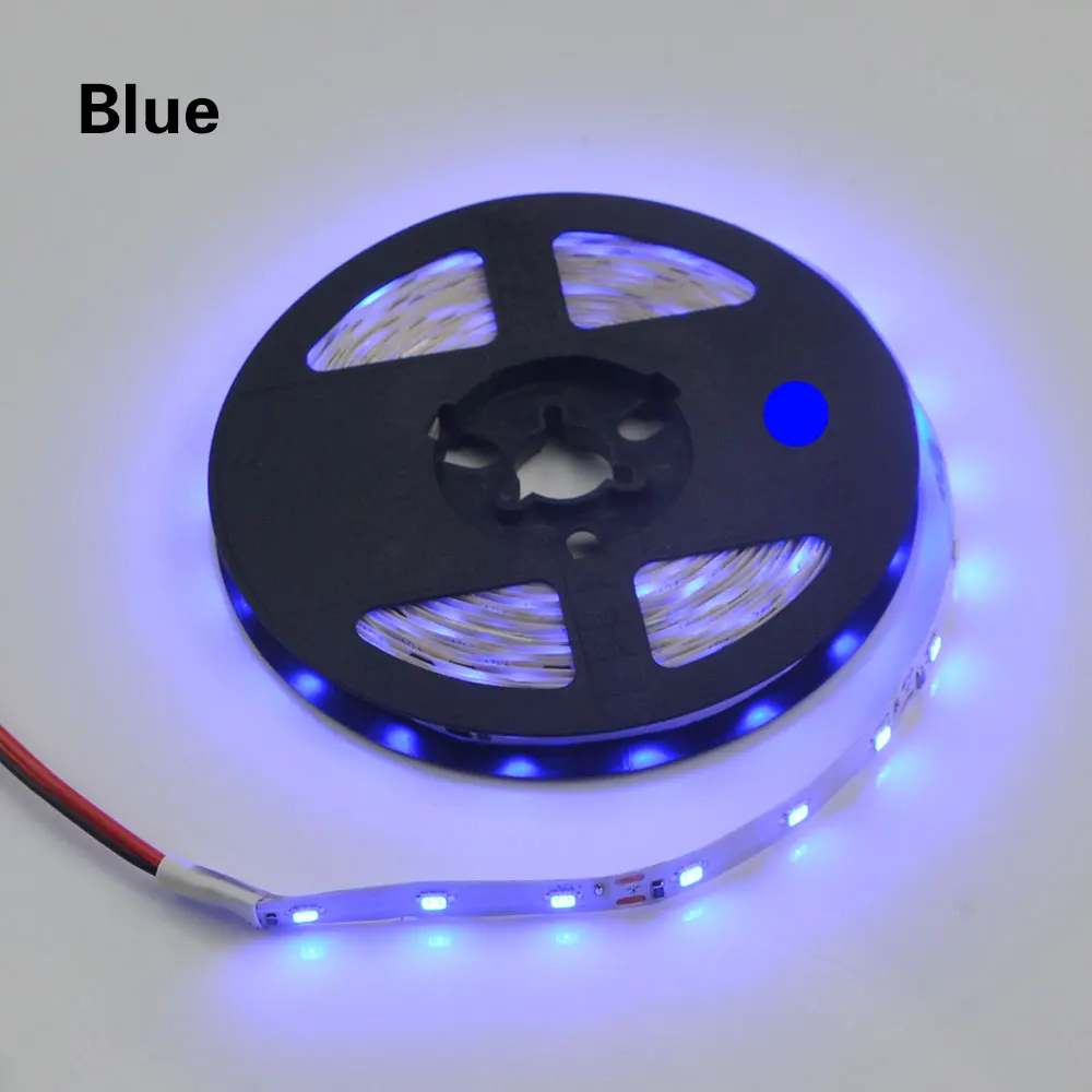 1 рулон/5 м водонепроницаемый 2835(3528) SMD СВЕТОДИОДНЫЙ ленточный светильник 12 В постоянного тока RGB 60 светодиодный s/M Светодиодный светильник для лестницы праздничный уличный светильник ing - Испускаемый цвет: Синий