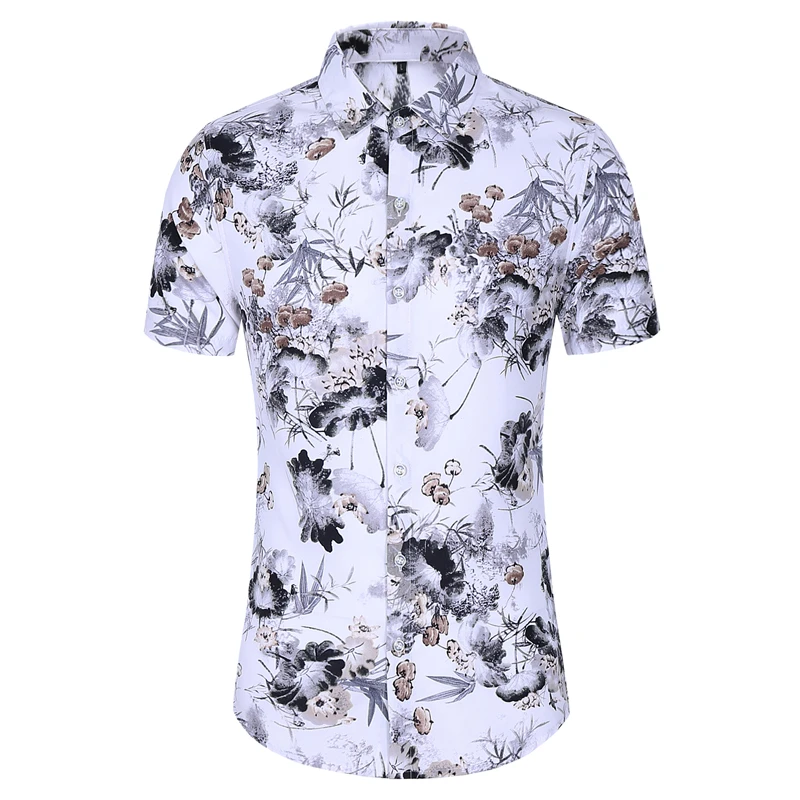 Camisa para hombre, a la moda, guapo, juvenil, de talla grande, camisas casuales de manga corta para hombre, blusa de moda para fiesta Social, recién llegada|Camisas - AliExpress