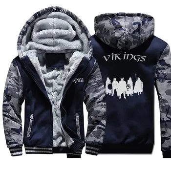 

Odin Vikings Jackets Men Die In Battle And Go To Valhalla Camo Hoodies Men Casual Fleece Hip Hop Plus Size Streetwear Coat Men