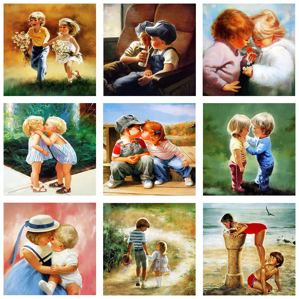 Childhood Diamond Painting Full Square Drill Kids Rhinestones Pictures Embroidery Sale Children Cross Stitch Mosaic Gift | Дом и сад