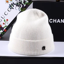 Модная громоздкая шапка для мужчин и женщин, мешковатая шапка в стиле хип-хоп, зимняя теплая вязаная Лыжная шапка